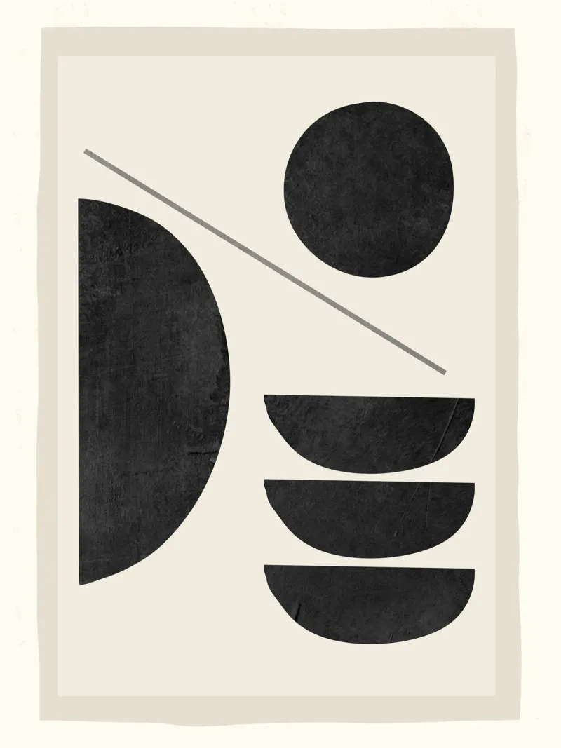 Modern Abstract Minimal Shapes 187 hahnemühle by ThingDesign