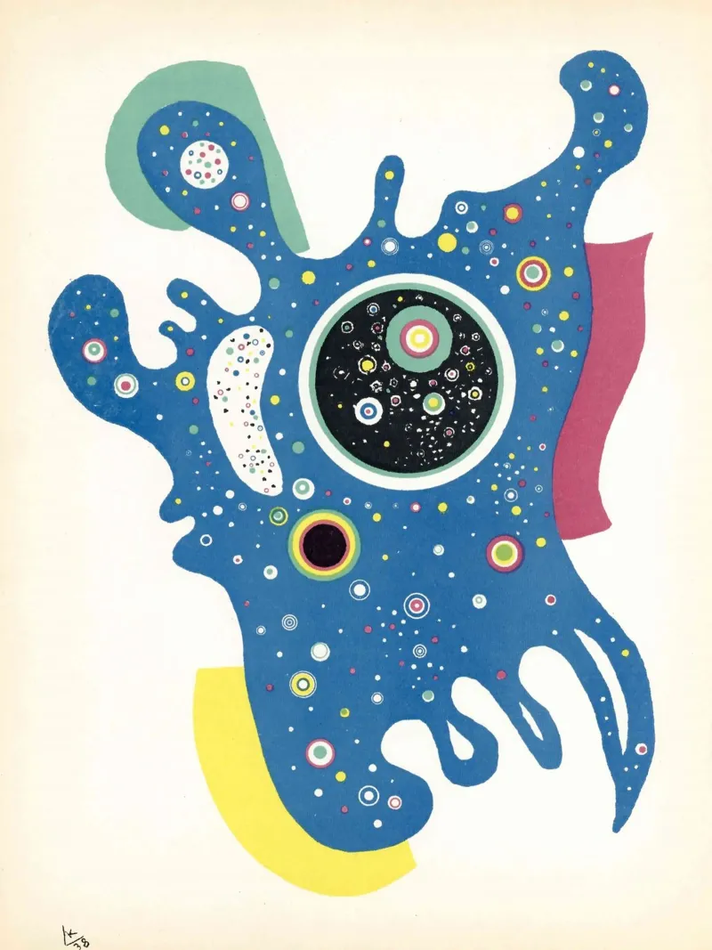 Wassily Kandinsky - Stelle poster con telaio in legno da William Store