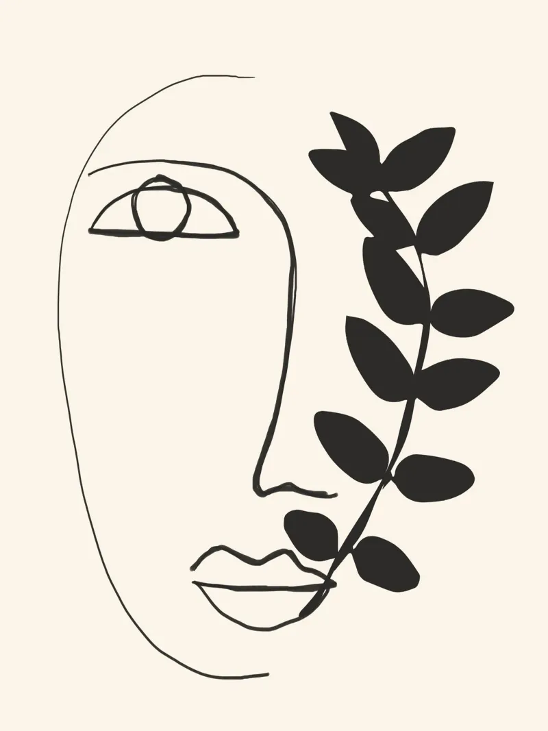 Abstract Face 3 canvas by ThingDesign