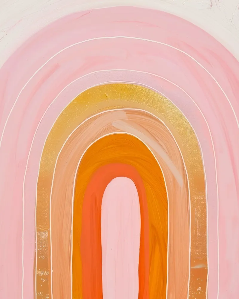 Boho Regenboog Poster, Levendige Print, Abstract Muurkunst hahnemühle van ArtHaus
