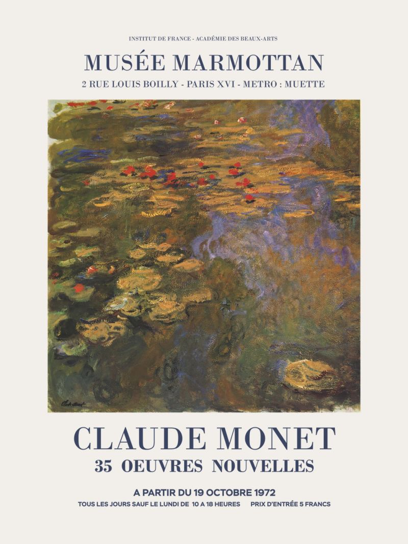 Claude Monet Kunstausstellung Poster von Vintagrafica