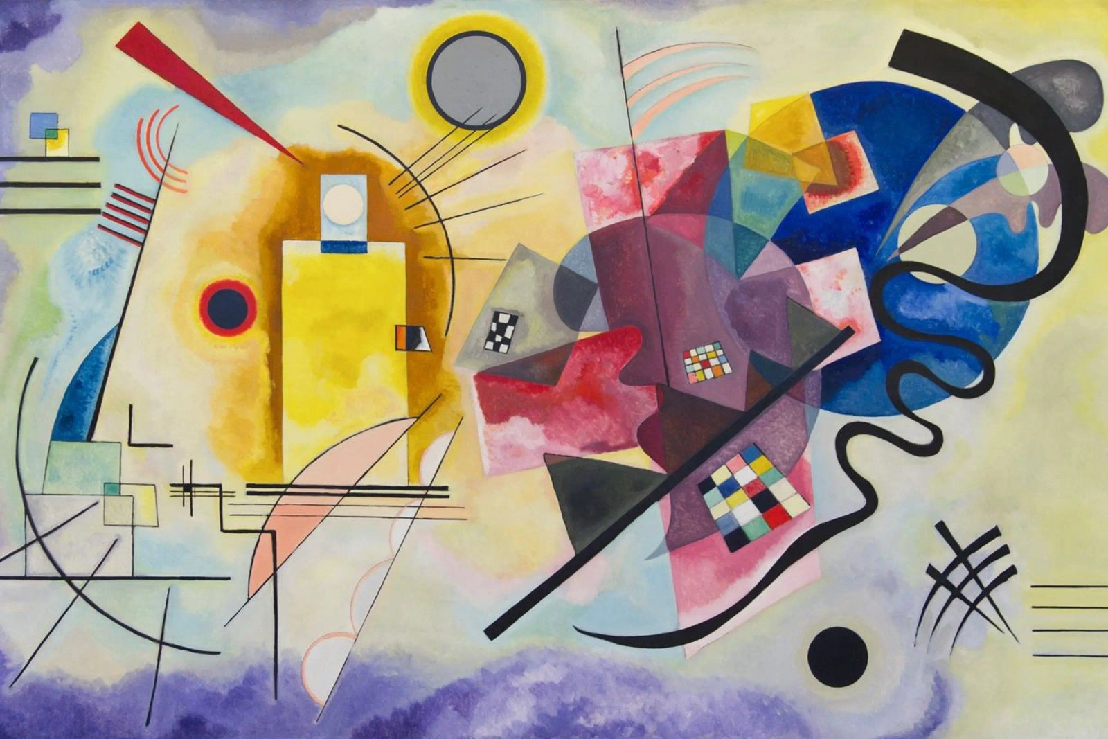 Wassily Kandinsky - Geel-Rood-Blauw poster van William Store