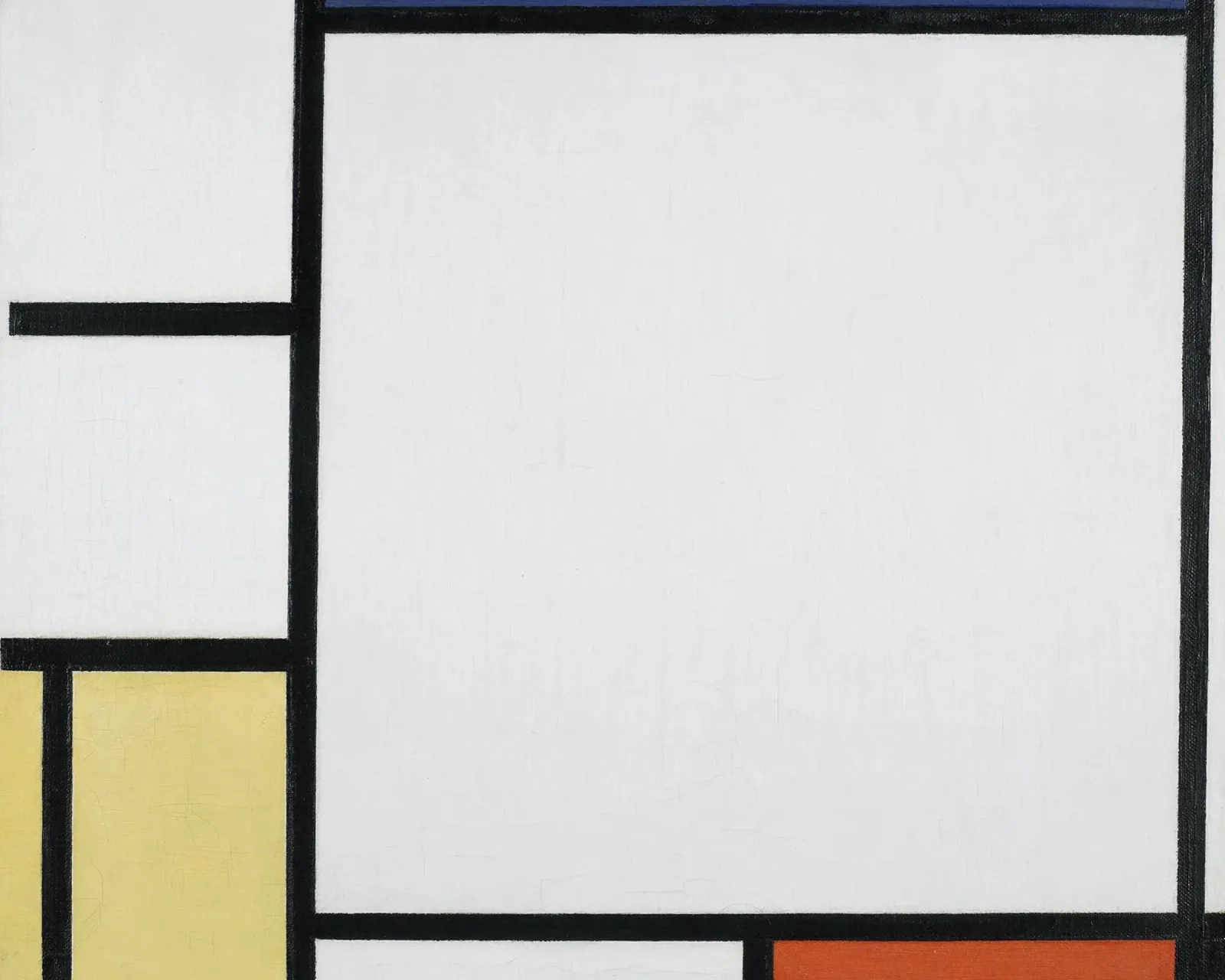 Piet Mondrian - Composizione con blu, rosso, giallo e nero pellicola backlit da William Store