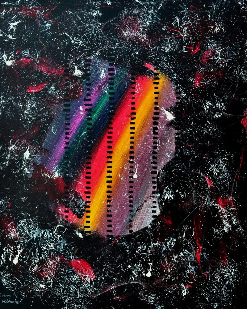 A WINK TO POLLOCK plexiglass da Thierry Vobmann Abstract painting