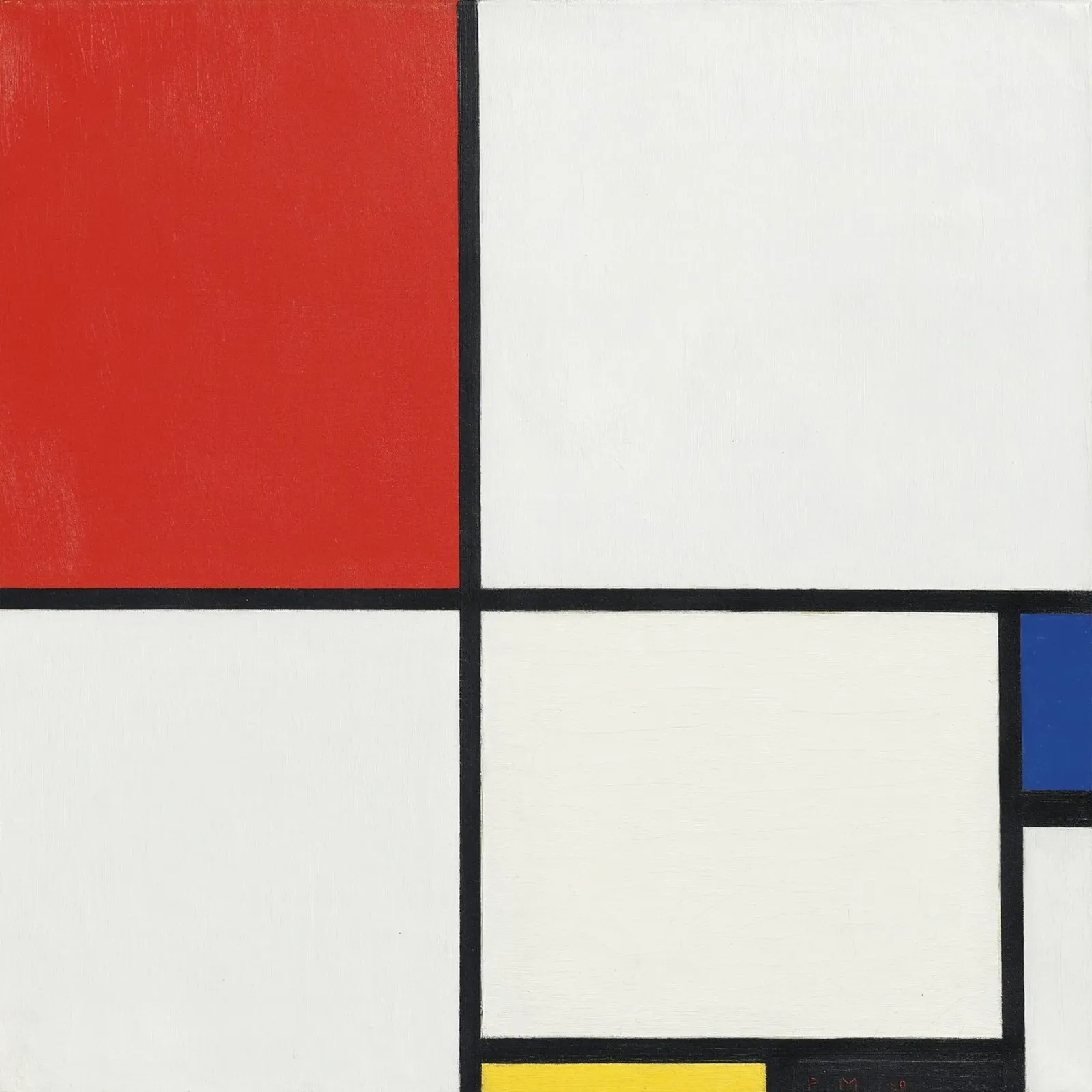 Composition n° III, avec rouge, bleu, jaune et noir hahnemühle de William Store