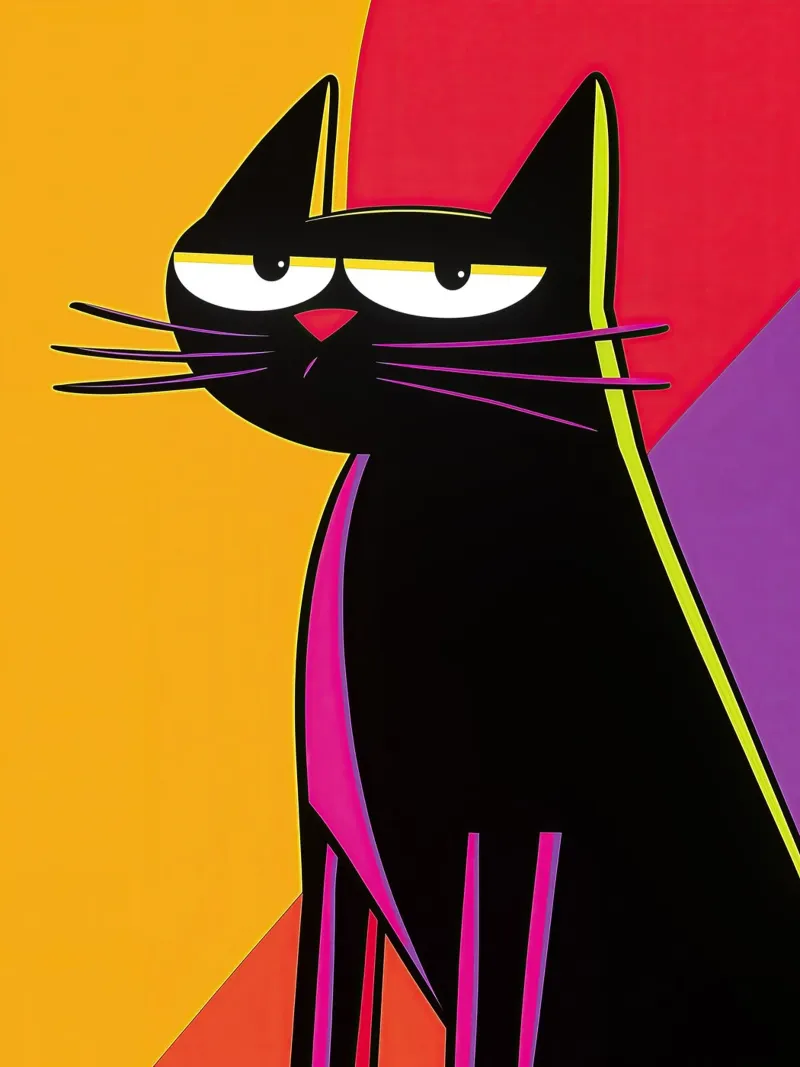 Gatto colorato carta hahnemühle da Art Center