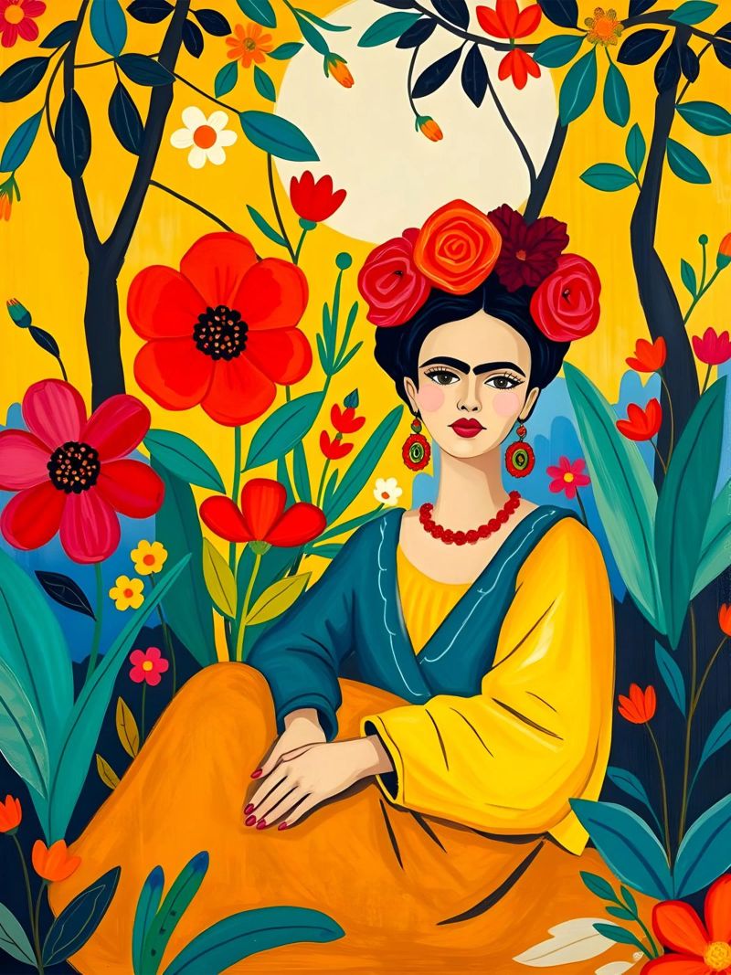 FRIDA KAHLO BOTANISCHER GARTEN Poster von ARTOMATIC