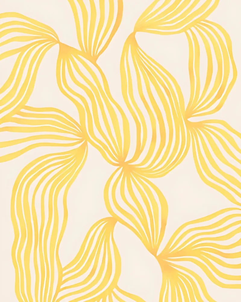 Yellow Abstract Wall Art, Modern Contemporary Graphic Poster acrylic glass by ArtHaus