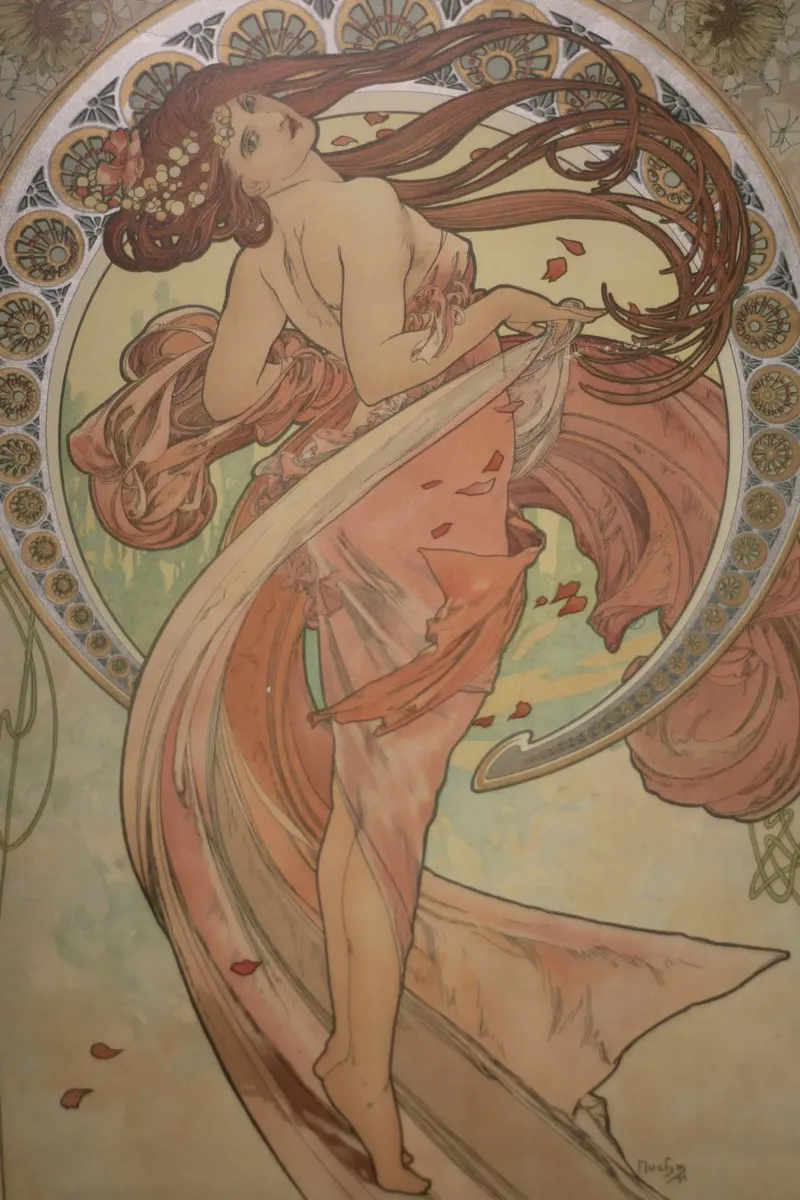 Alphonse mucha - Danza alluminio dibond da Timeless Artworks