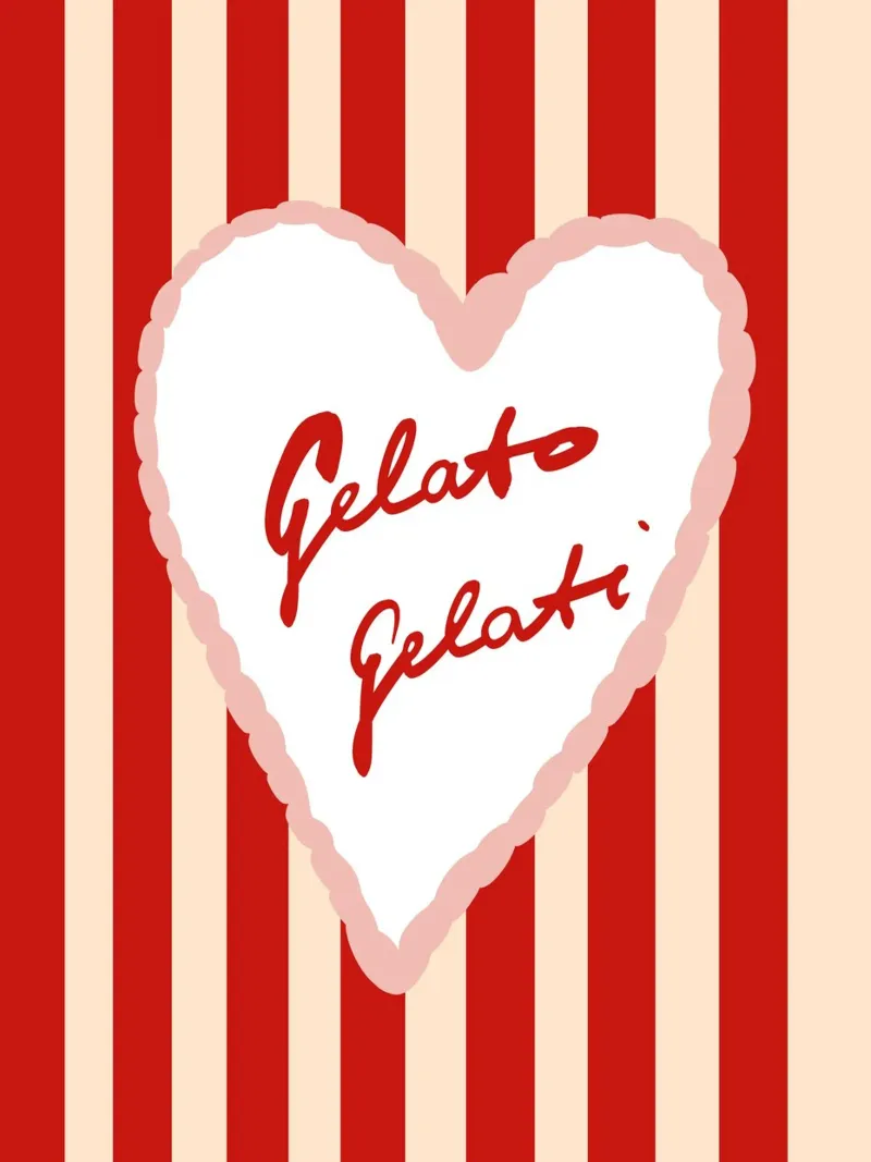 Gelato Gelati tela con Cornice a cassetta da Hej Ibiza by Ute Arnold