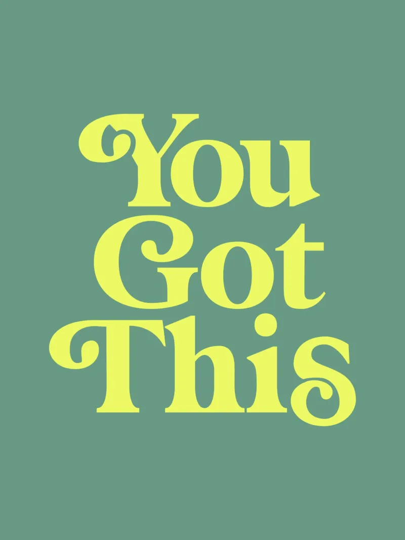Citation de motivation en jaune et vert hahnemühle de THE MOTIVATED TYPE