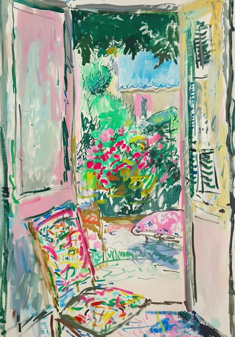 Matisse inspiriert Open Window Hahnemühle von Nikis Art Studio