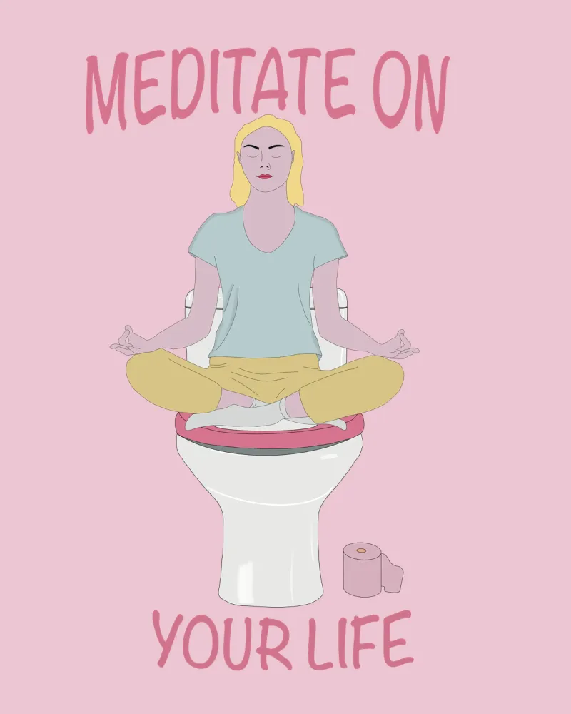 Meditare sulla propria vita pellicola backlit da pronzo
