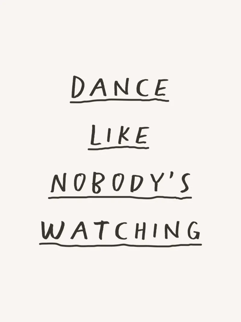 Dance Like Nobody's Watching Design tipografico scritto a mano carta hahnemühle da THE MOTIVATED TYPE