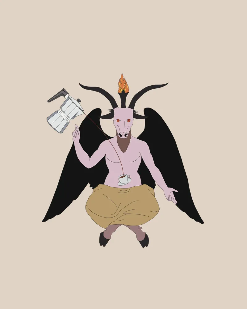 Caffè satanico carta hahnemühle da pronzo
