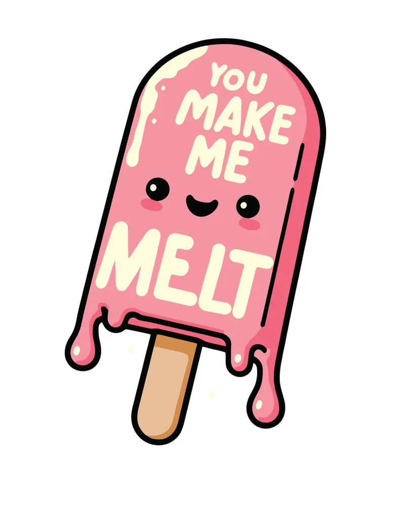 You Make Me Melt poster con telaio in alluminio da edsonramosart