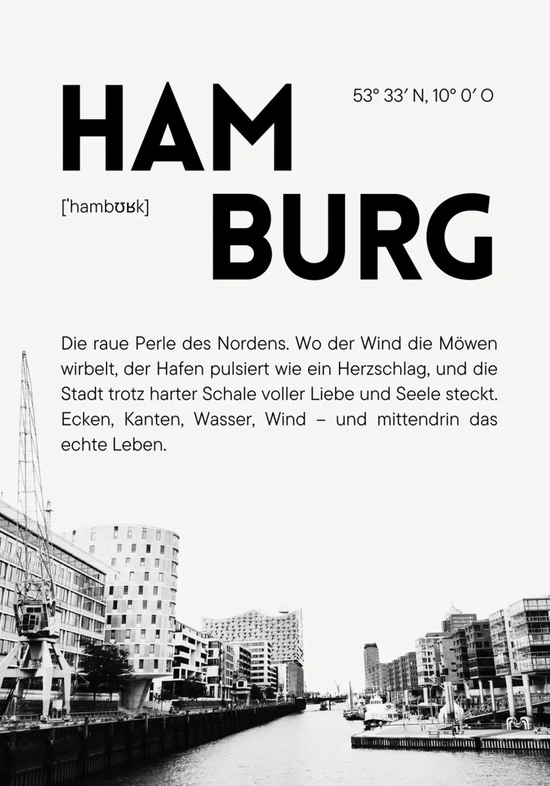 Amburgo - La perla grezza del nord poster da DigiWunderwerk