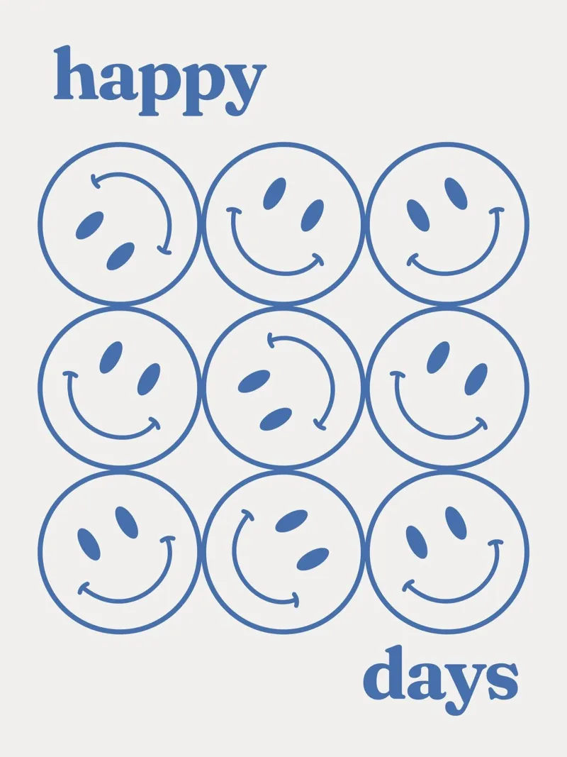 Smile blu Happy Days carta hahnemühle da Paigaam Studio