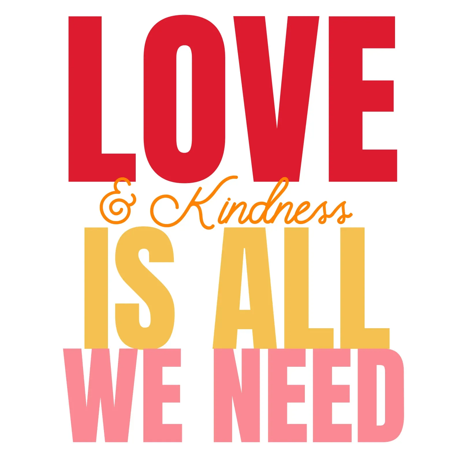 Love & Kindness is all we need pannello forex da Happy 😃 Art 🎨 by Christine Schnoell