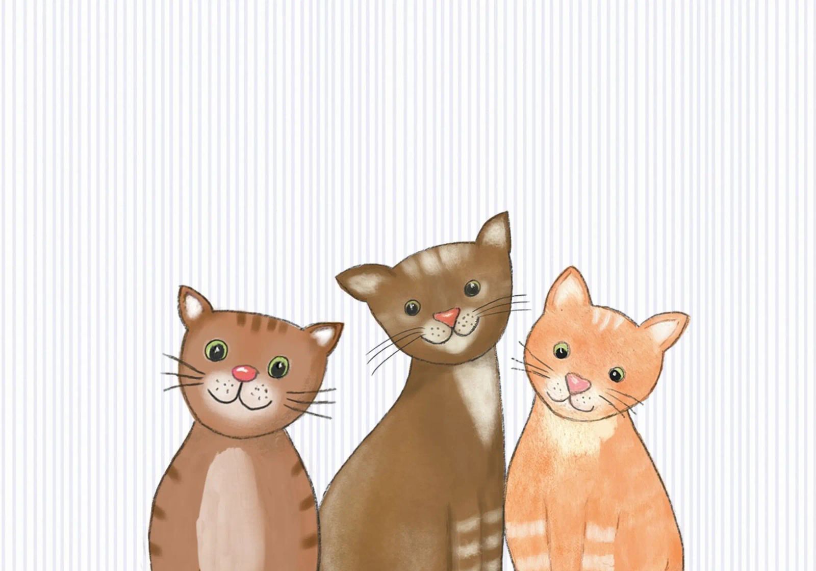Drei Katzen Poster von Farbwelten