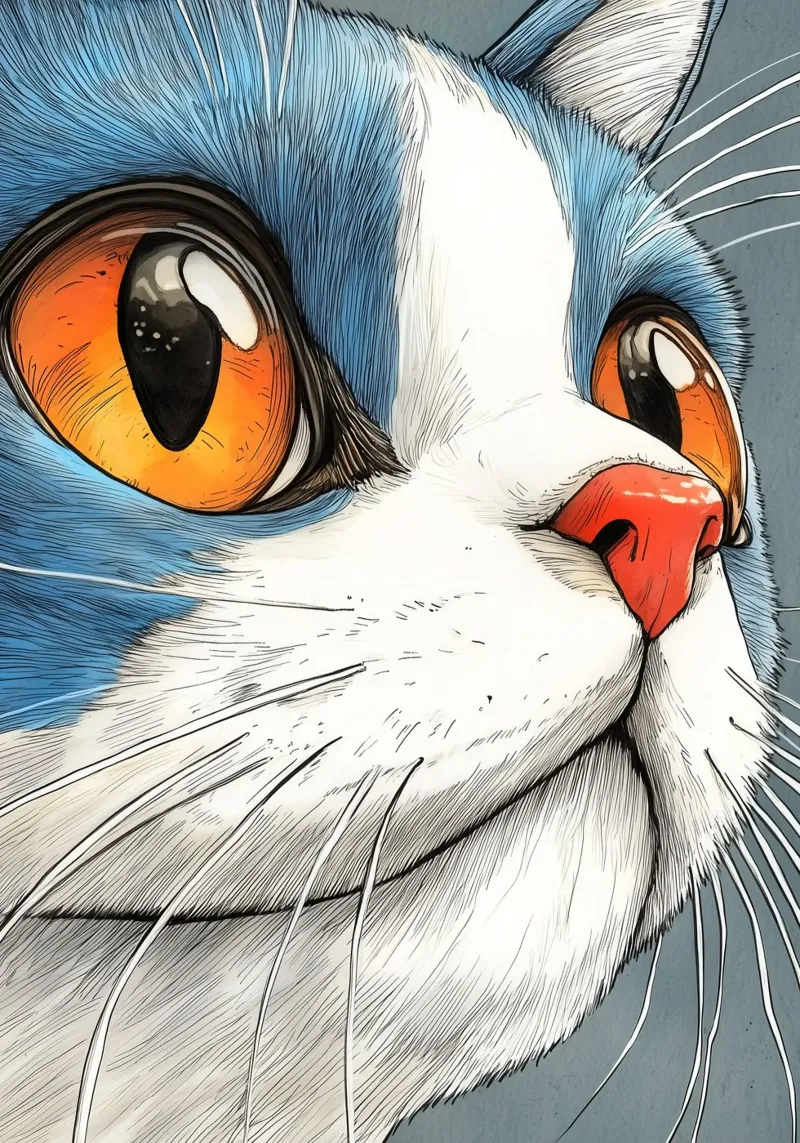 Arte animal Cat Lily hahnemühle de Justyna Jaszke JBJart