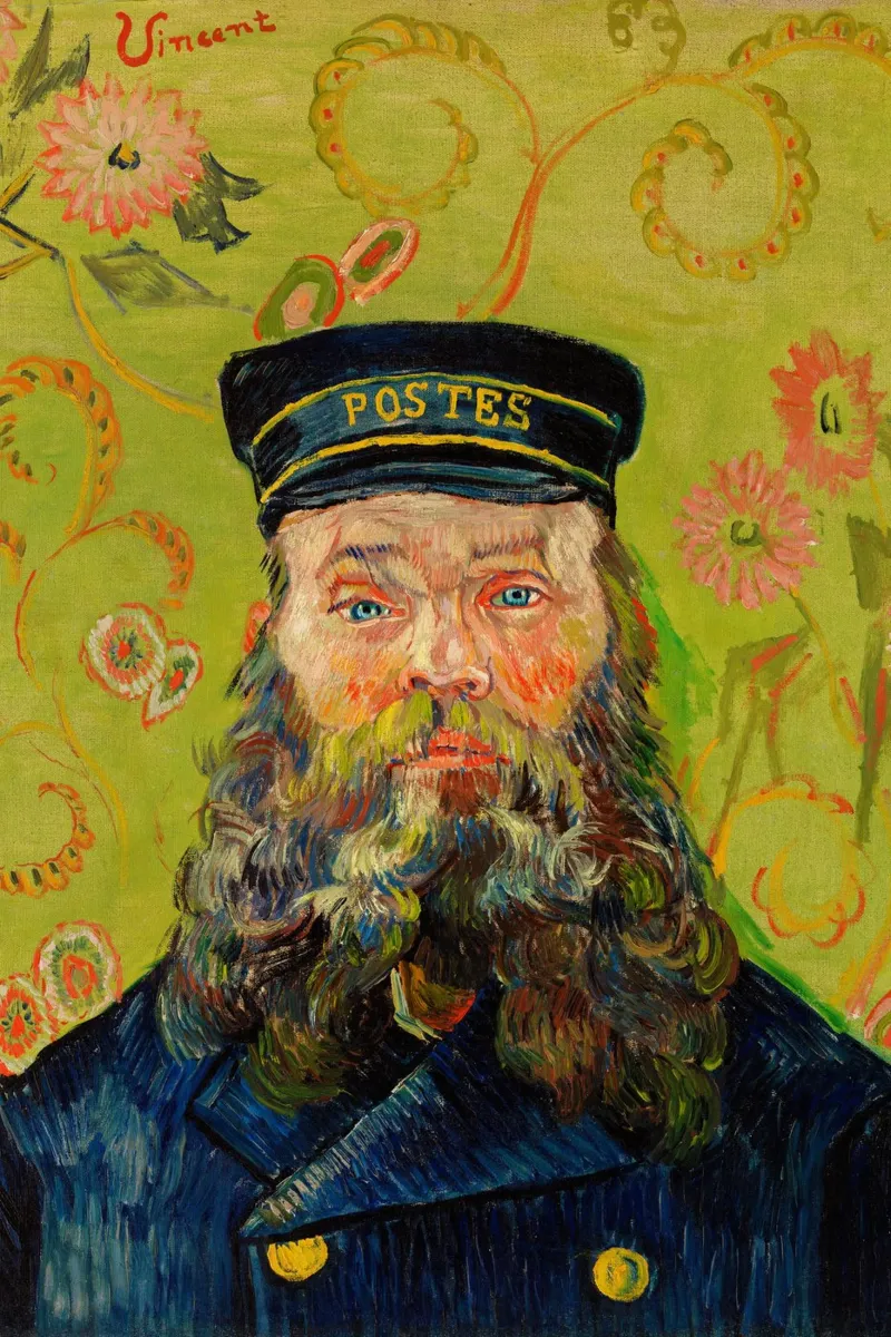 Vincent van Gogh - Der Postbote Joseph Roulin tela con Cornice a cassetta da Second Canvas