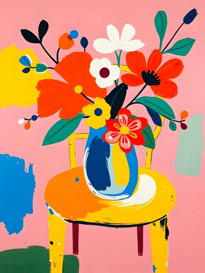 FIORI SU SEDIA alluminio dibond da ARTOMATIC