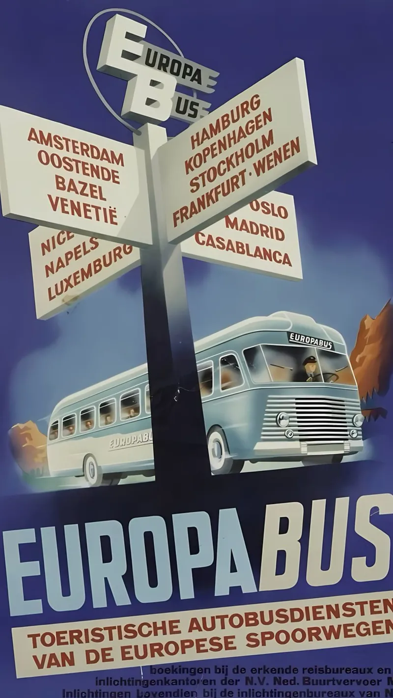 Europa Bus canvas met Baklijst van mazzihanq