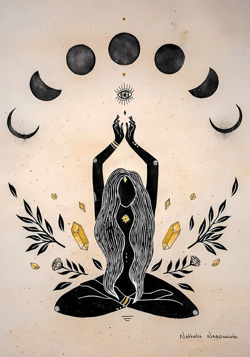 moon magic witch poster by mitaco