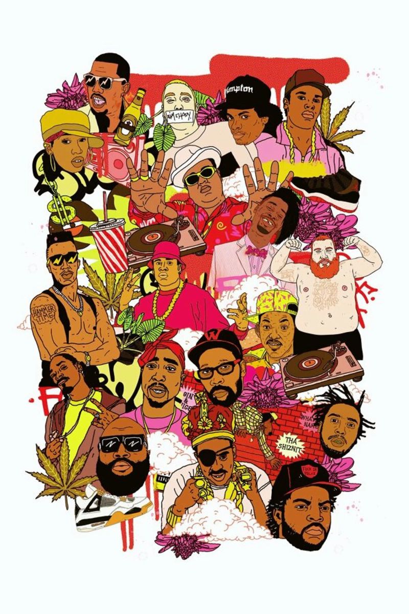 Rap Legends Poster von Nick Cocozza