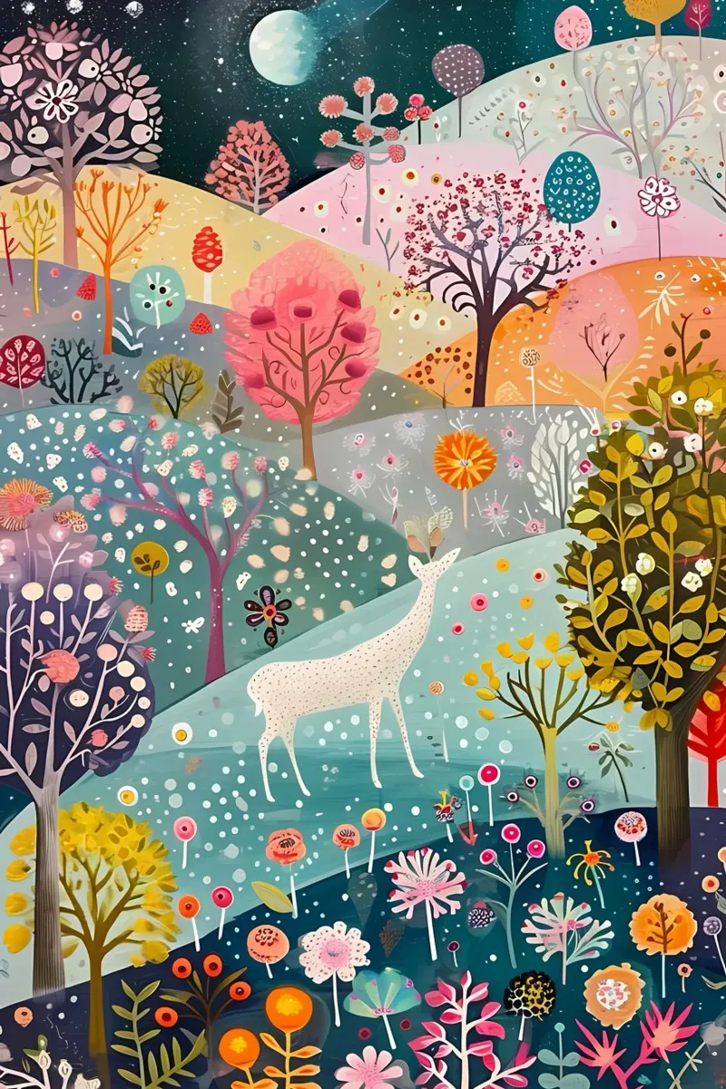 paysage poster avec cadre en bois de mitom