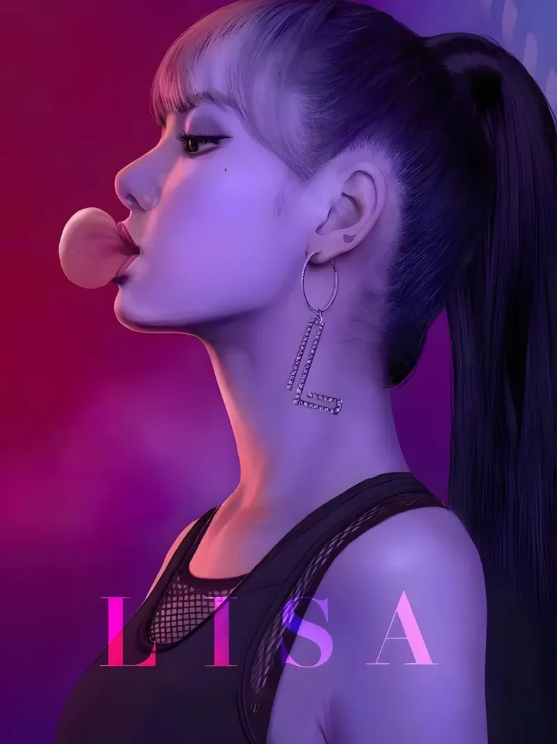 Lisa Blackpink poster con telaio in legno da khoaimi