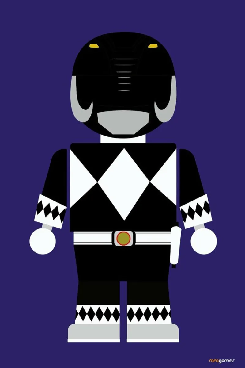 Power Ranger Toy Black pellicola backlit da Rafa Gomes