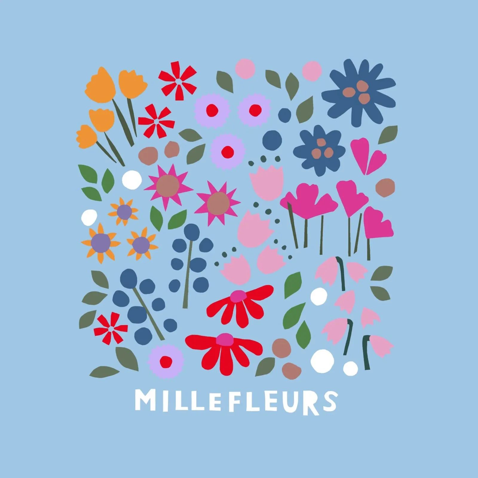 Millefleur hellblau pellicola backlit da Iris Knabenschuh Design