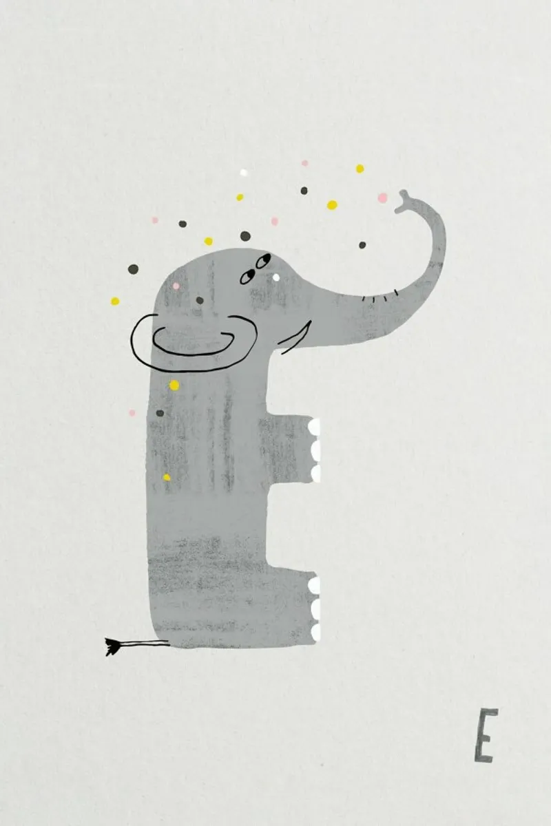 ABC Kids - E poster con telaio in plastica da typealive