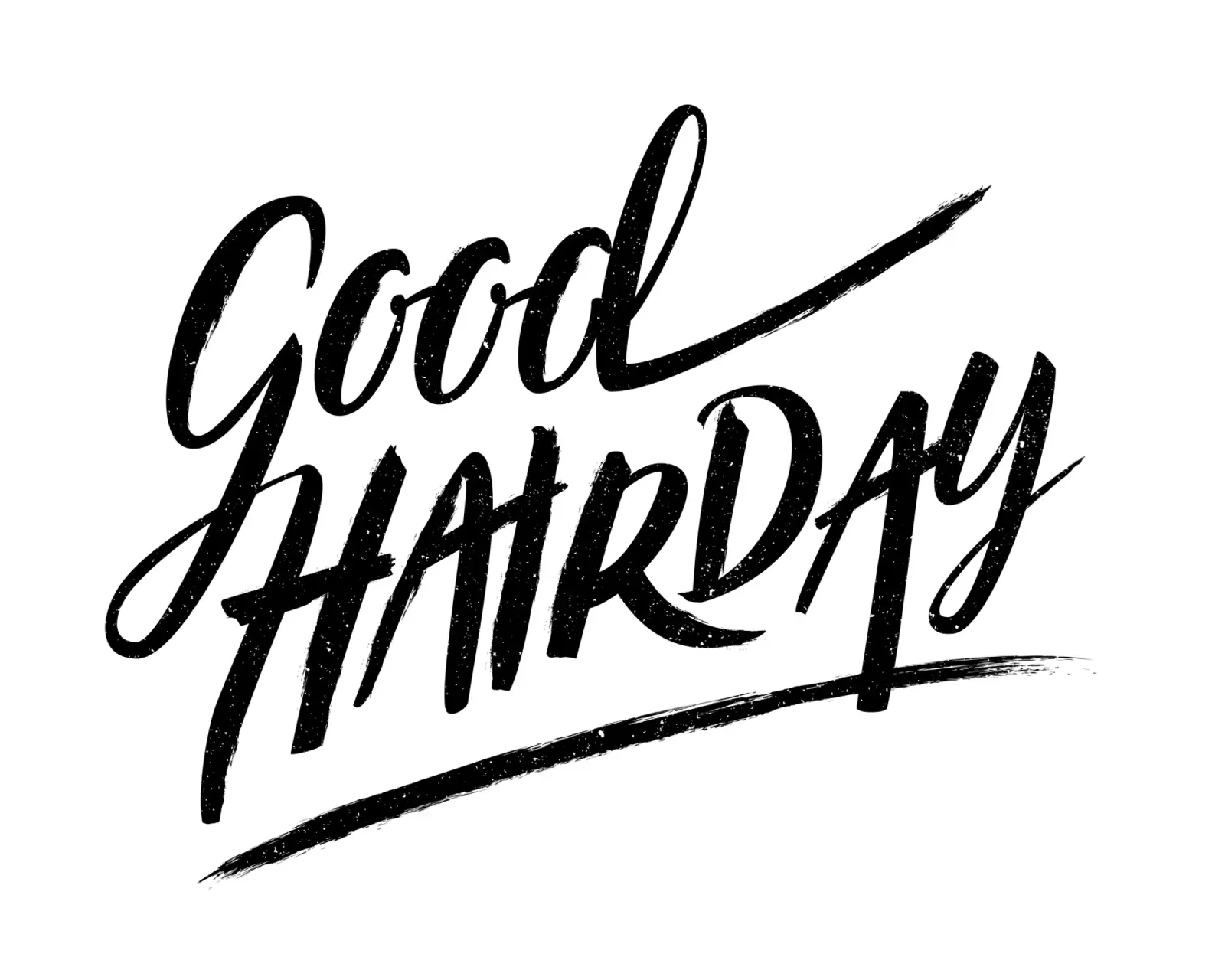 Giorno dei capelli buoni. Lettering fresco. Calligrafia a pennello. tela con Cornice a cassetta da CalliLetters