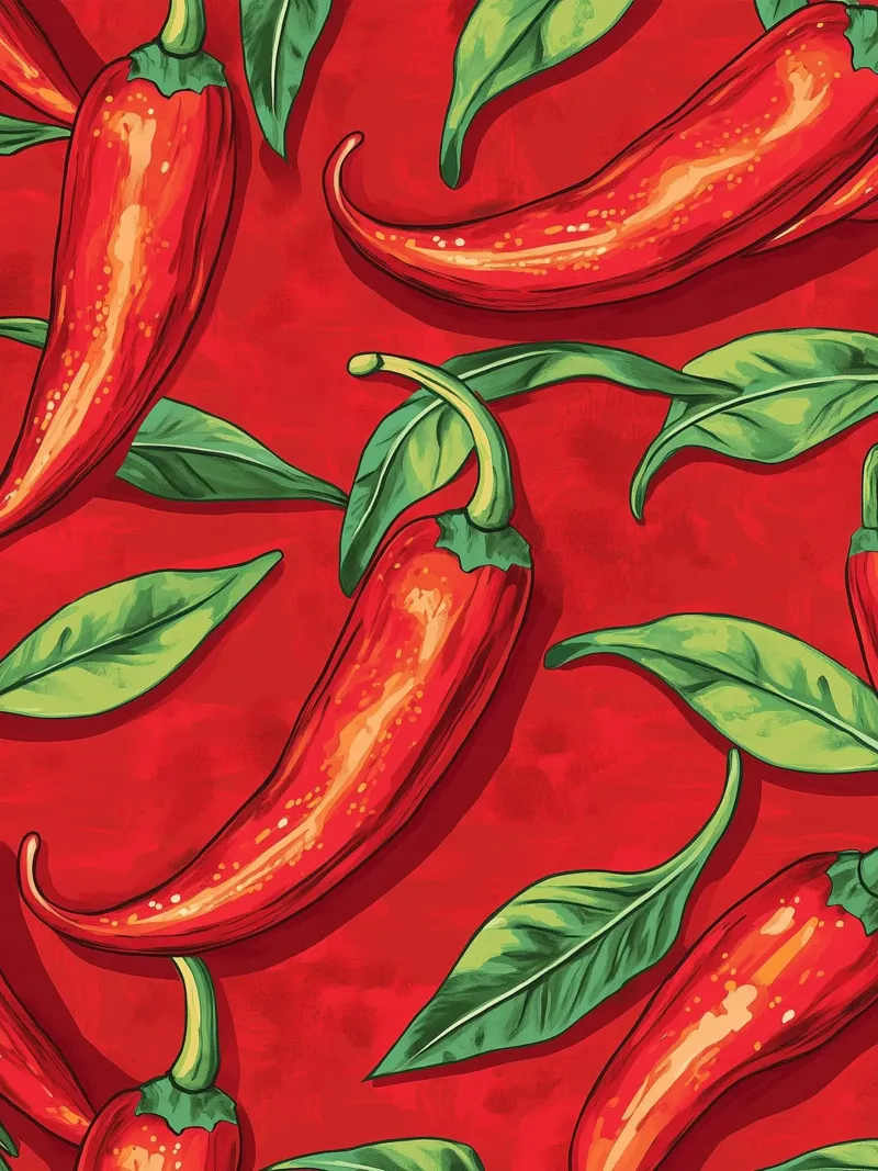 Pimientos ardientes aluminio dibond de Spice & Style