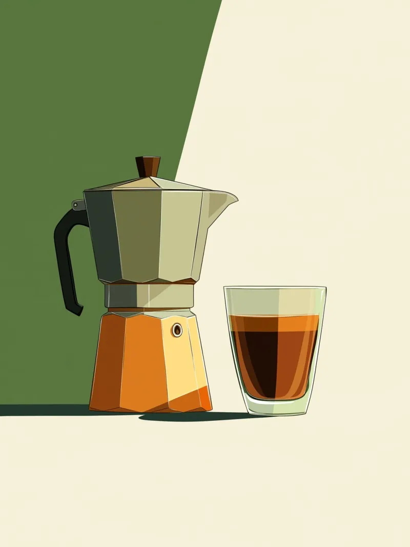 Caffè moka minimalista carta hahnemühle da Spice & Style