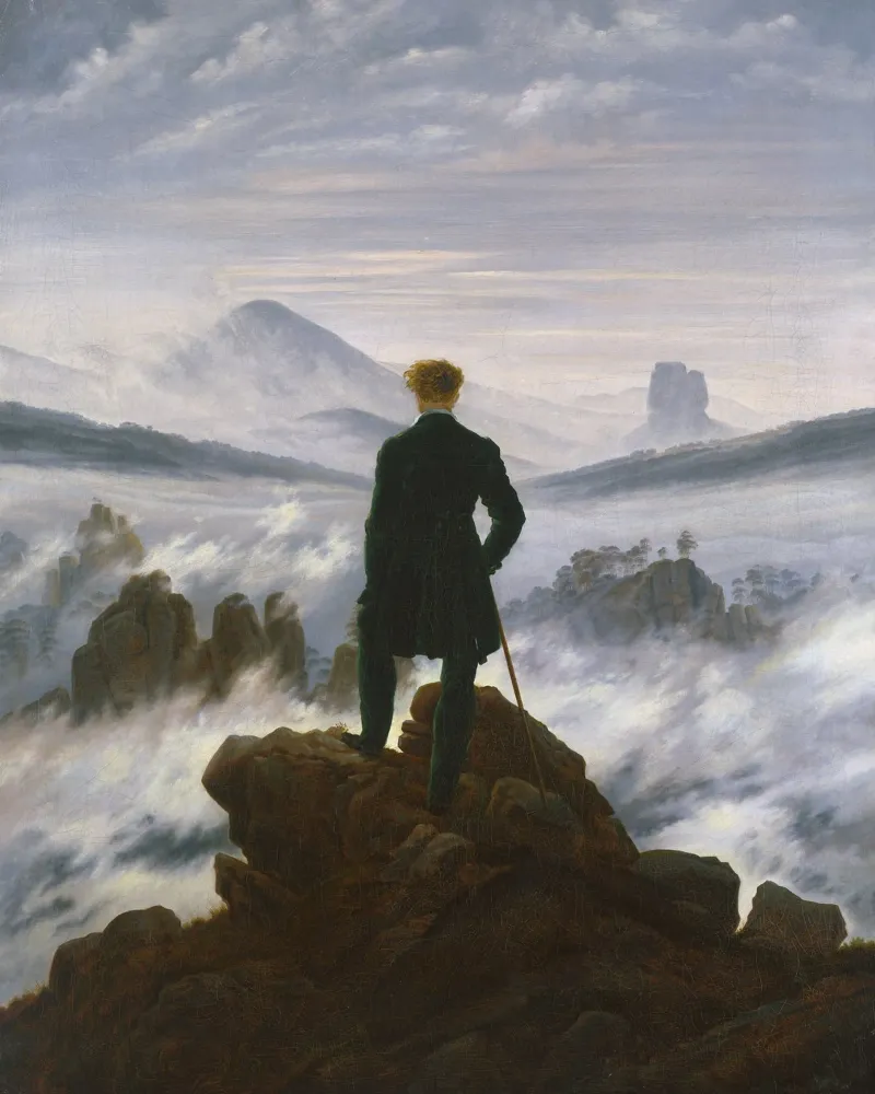 Caspar David Friedrich - Wanderer über dem Nebelmeer Hahnemühle von Timeless Artworks