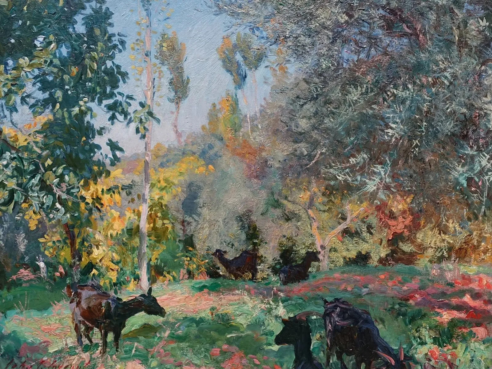 John Singer Sargent - Paesaggio con capre poster da Timeless Artworks