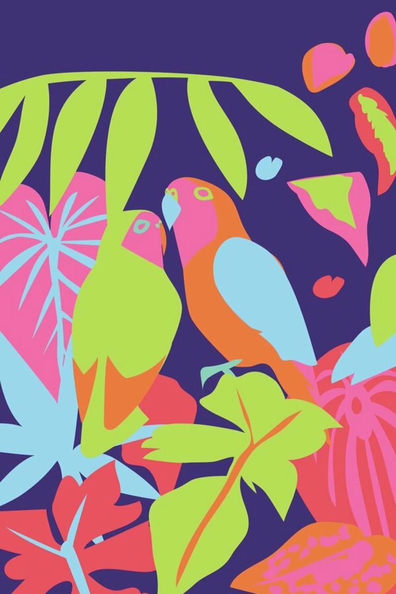 Tropical Jungle Birds poster de Mariery Young