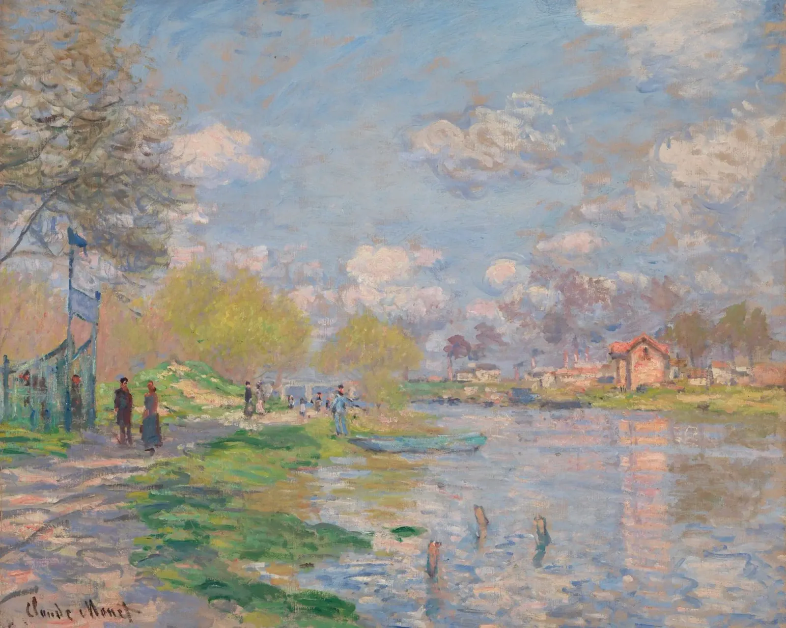 Claude Monet - Primavera sulla Senna pellicola backlit da Timeless Artworks