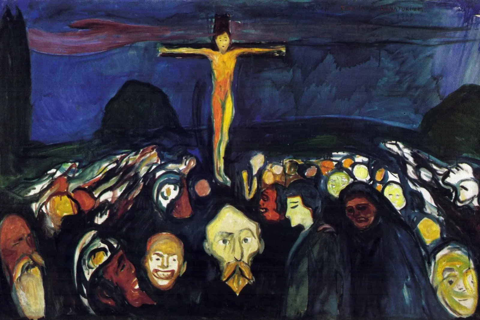 Edvard Munch - Golgota, 1900 pellicola backlit da Timeless Artworks