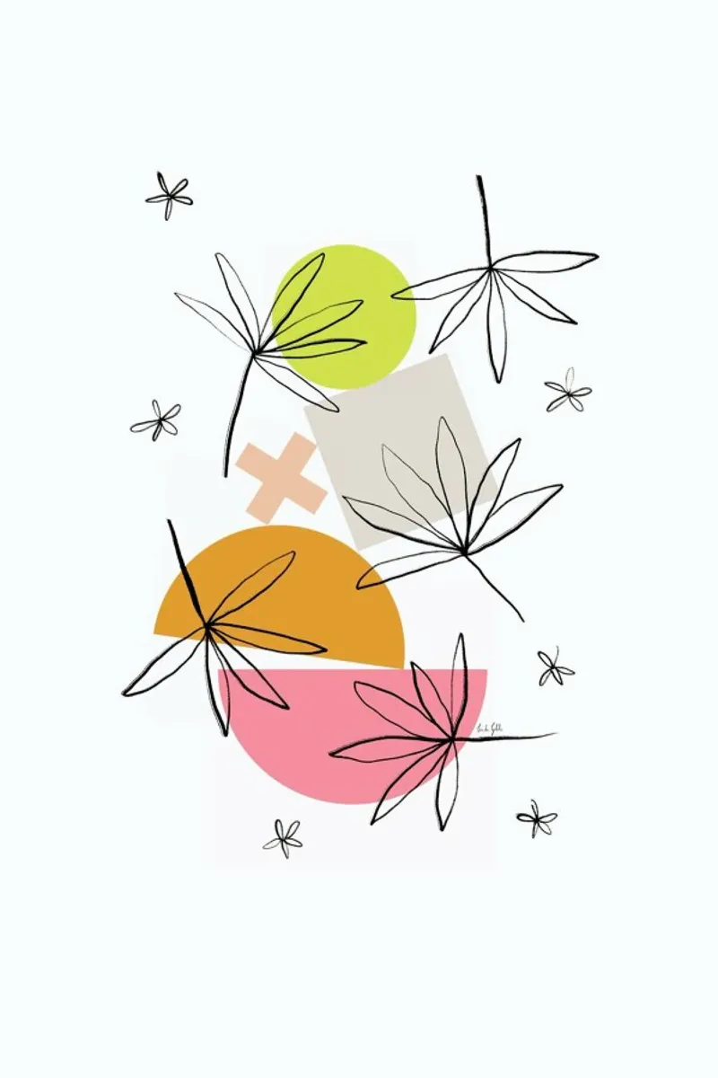 Petals poster con telaio in legno da Linda Gobeta