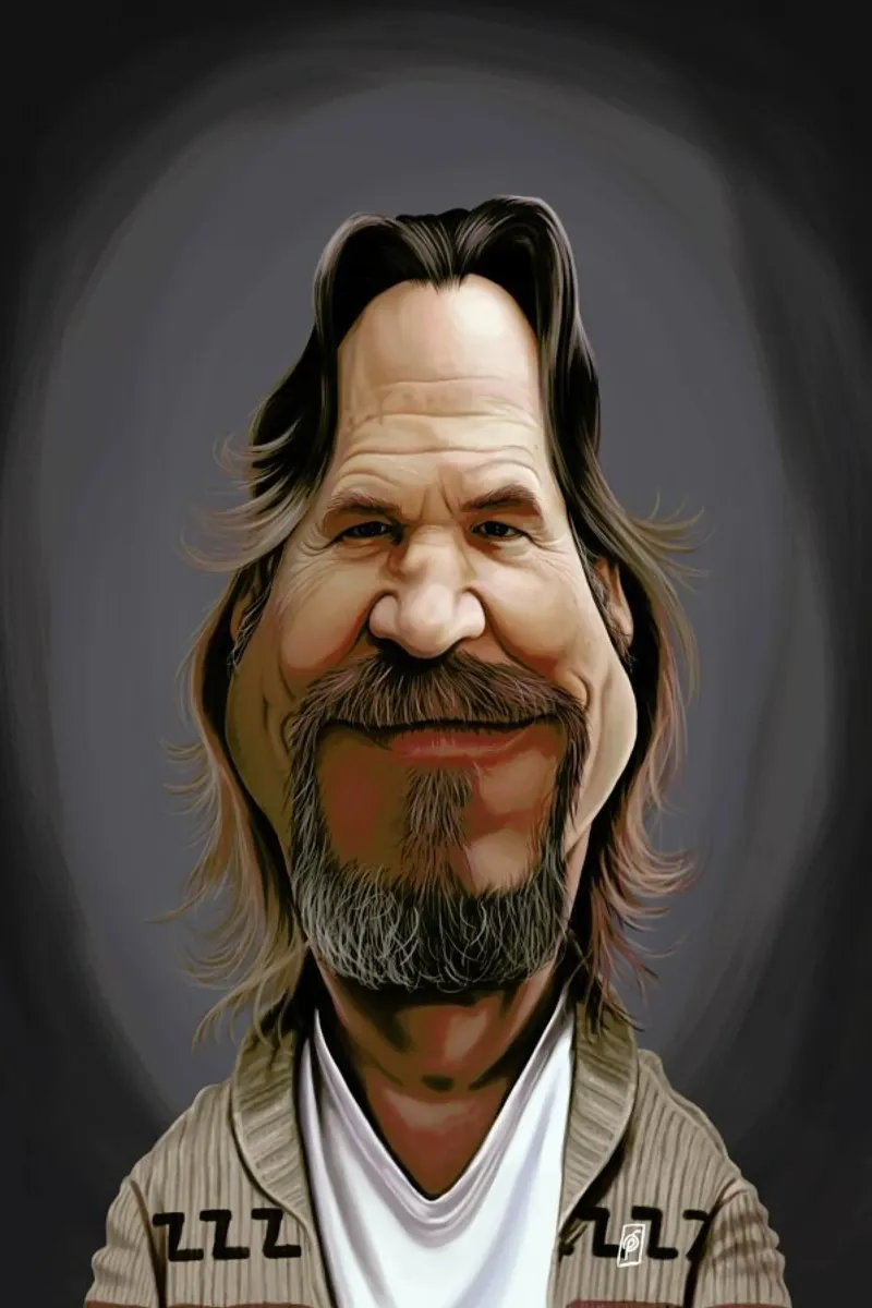Jeff Bridges pellicola backlit da Rob Art | Illustration