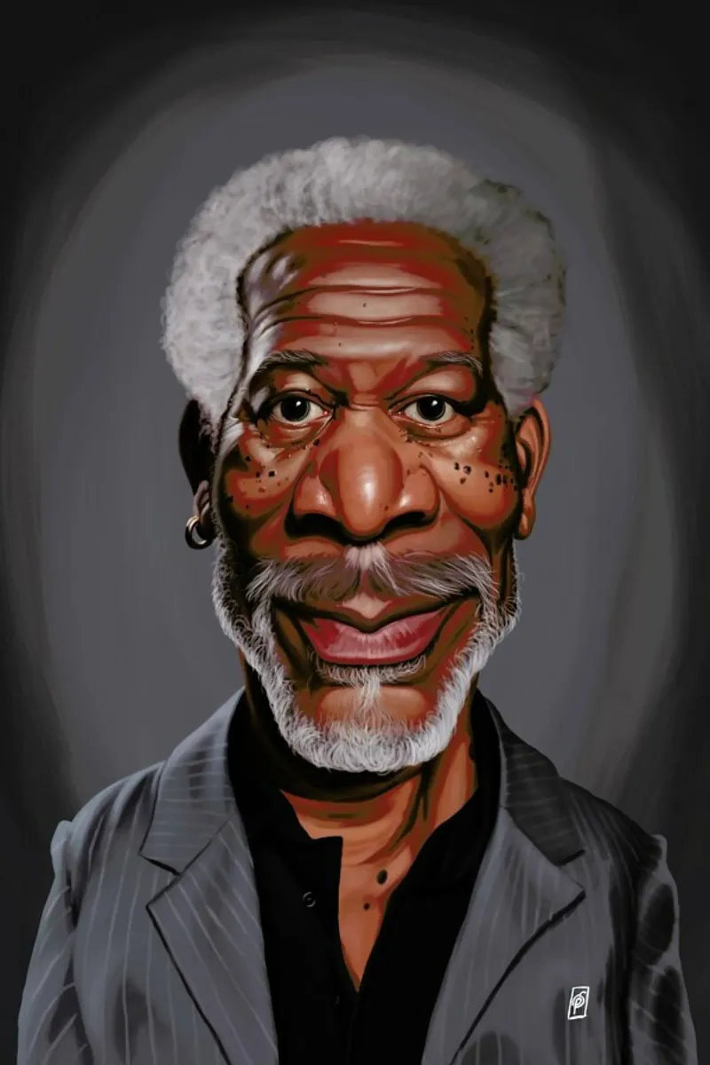 Morgan Freeman pellicola backlit da Rob Art | Illustration