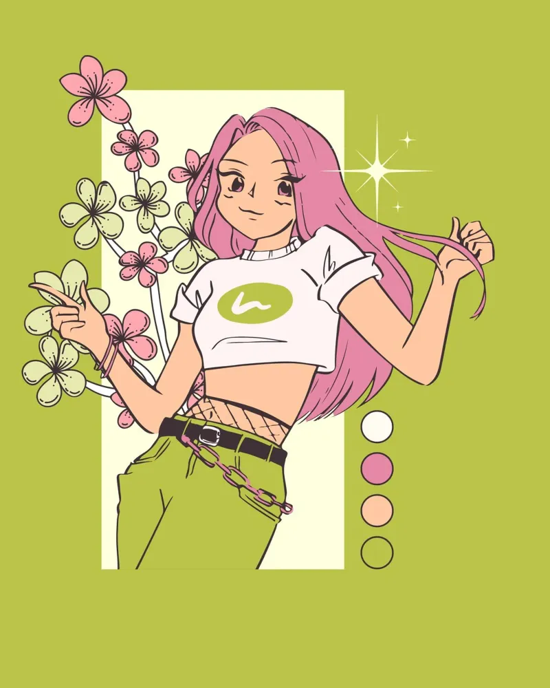 ragazza poster con telaio in plastica da mazzihanq