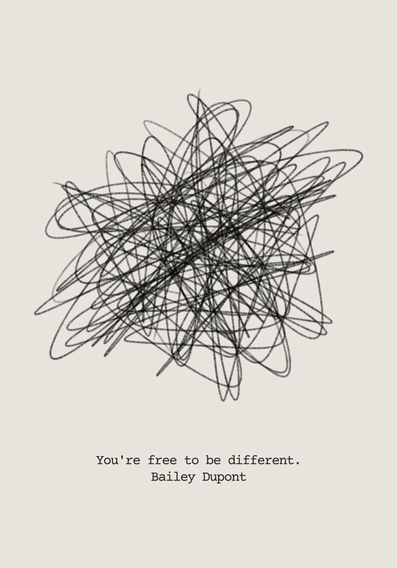 You're free to be different poster by mazzihanq