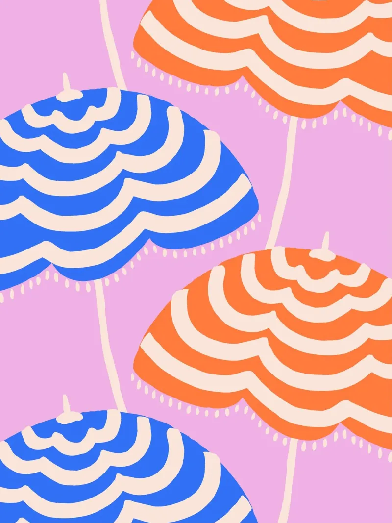 Parasols poster met aluminium frame van All Colours