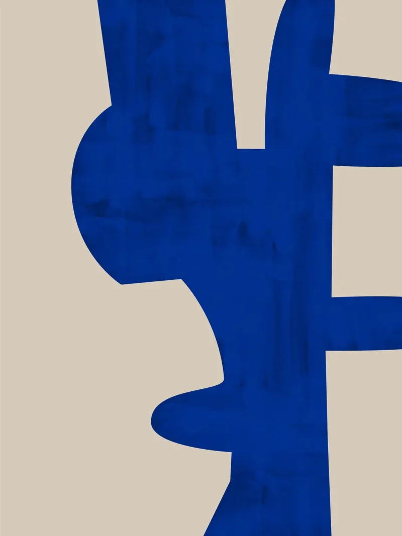 Blauwe schaduwen acryl van Pictufy Sun & Spirit